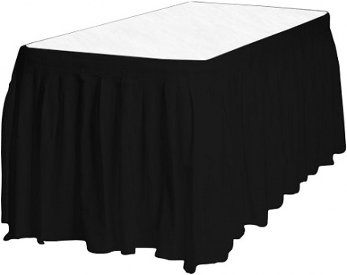 Party Favors Plus Black Plastic Table Skirts 29 in x 13 Ft