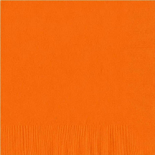 Party Favors Plus Plain Orange Paper Luncheon Dinner Napkins 50 Count