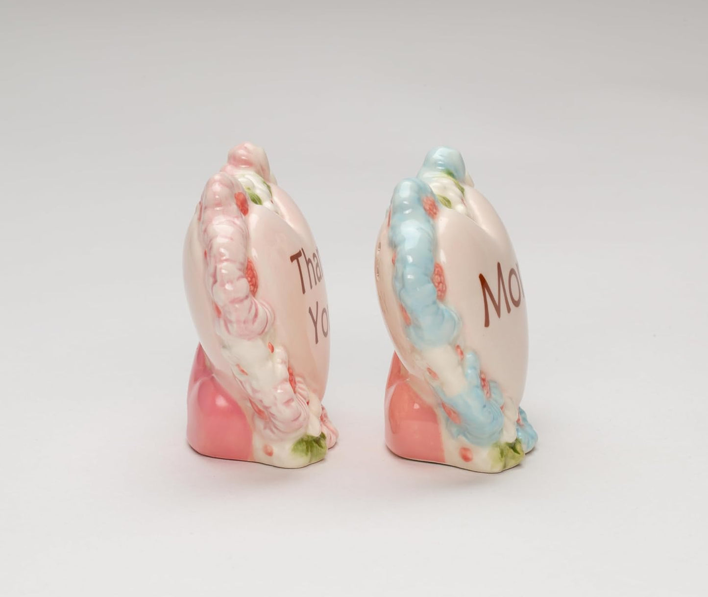 Cosmos Gifts Fine Ceramic Mothers Day Thank You Mom Salt & Pepper Shakers Set 3" H
