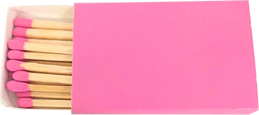 Party Favors Plus Plain Hot Pink Cover Wooden Matches Box 50 Count