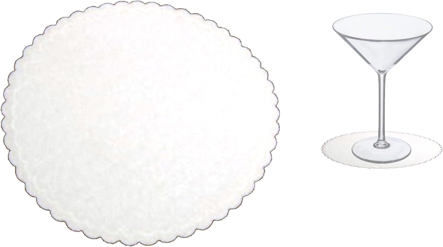 Party Favors Plus White Paper Coasters 4 Inch 50 Count