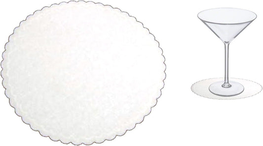 Party Favors Plus White Paper Coasters 4 Inch 50 Count