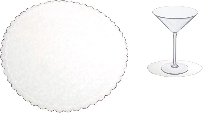 Party Favors Plus White Paper Coasters 4 Inch 50 Count
