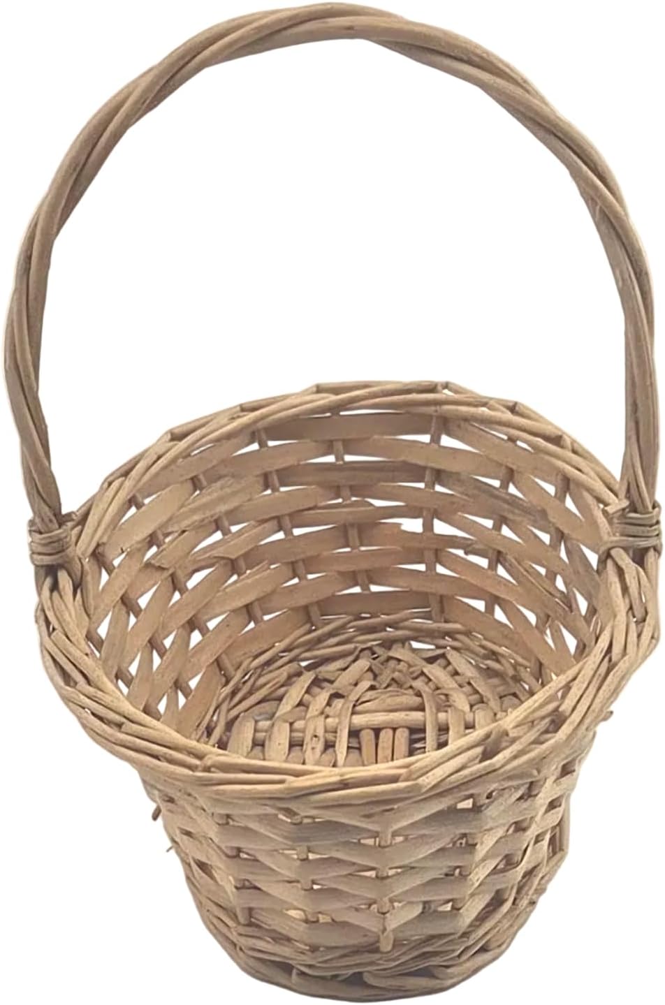 Natural Wicker Baskets with Handle, 3 Pieces