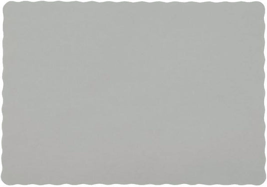 Party Favors Plus Silver Gray Paper Placemats 10x14 Inches 50 Count
