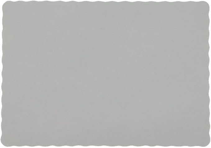 Party Favors Plus Silver Gray Paper Placemats 10x14 Inches 50 Count
