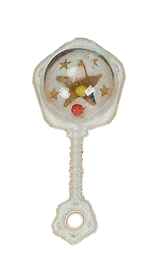 Party Favors Plus White Plastic Rattles with Beads 24 Count