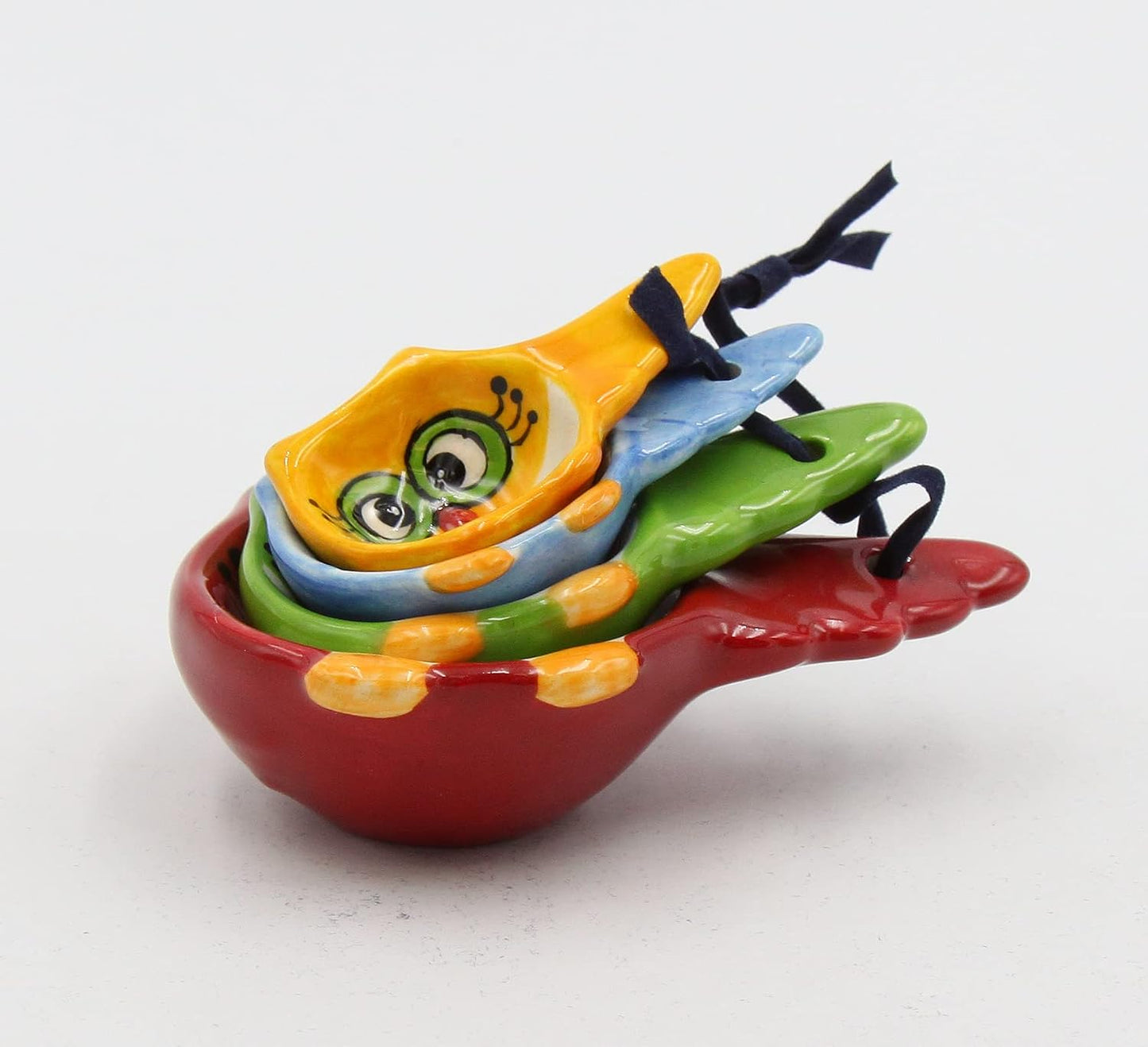 Cosmos Gifts Ceramic Owl Measuring Spoon Set 4-Piece 10910