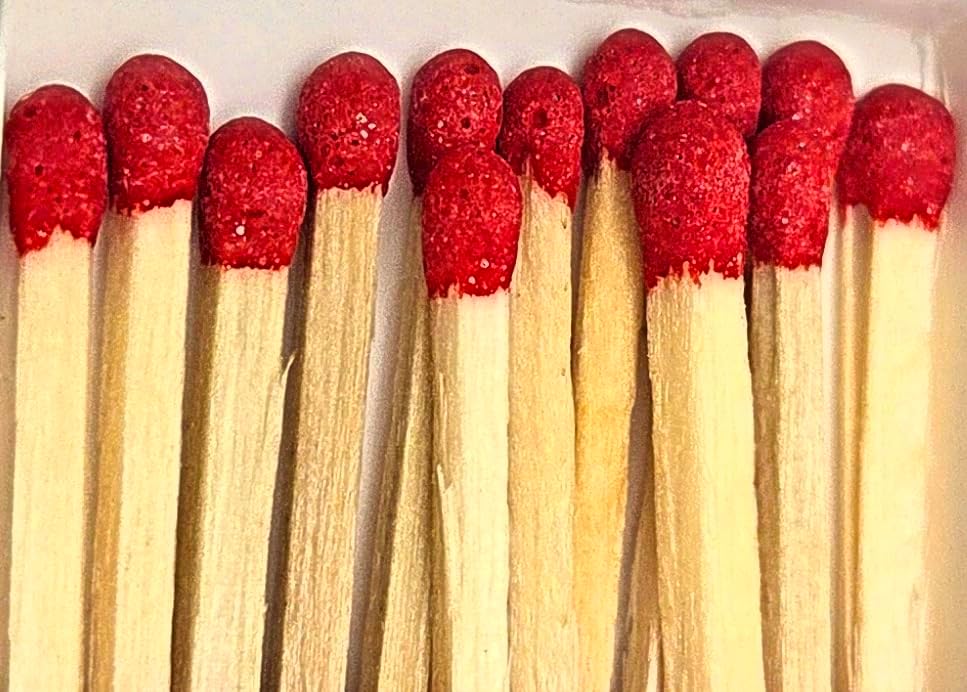 Party Favors Plus Plain Red Cover Wooden Matches Box 50 Count