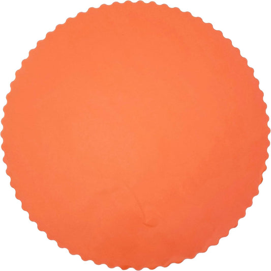 Party Favors Plus Orange Round Paper Placemats Scalloped 14 Inch 24 Count