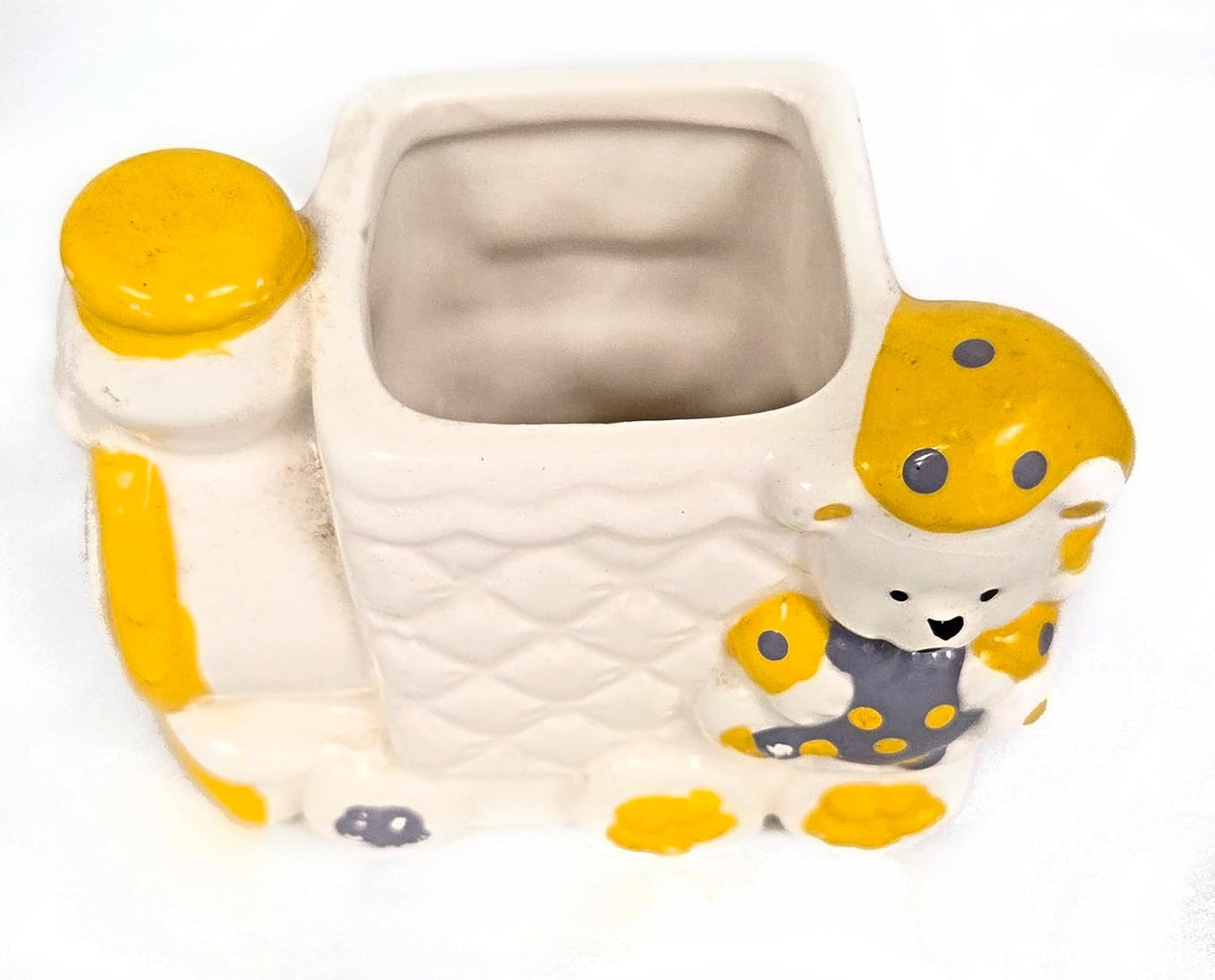 Party Favors Plus Ceramic Train Trinket Box Figurine with Bear 3 Piece Set