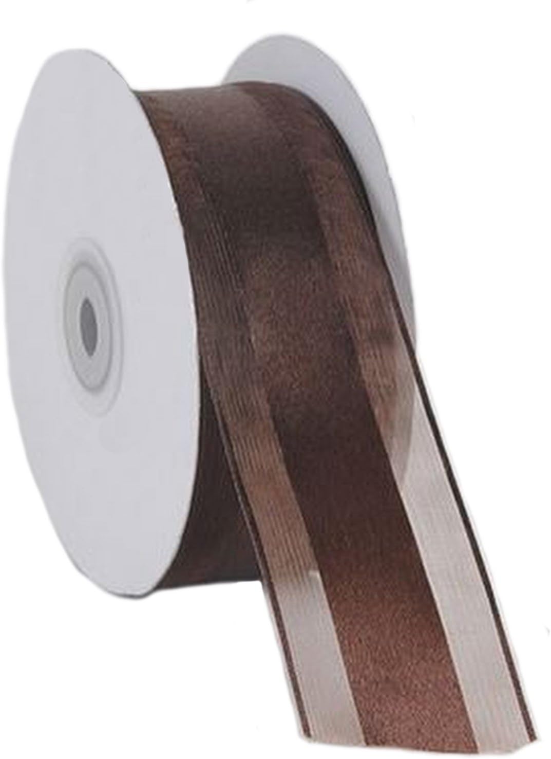 Party Favors Plus Brown Organza and Satin Ribbon 1.5in 25 Yards