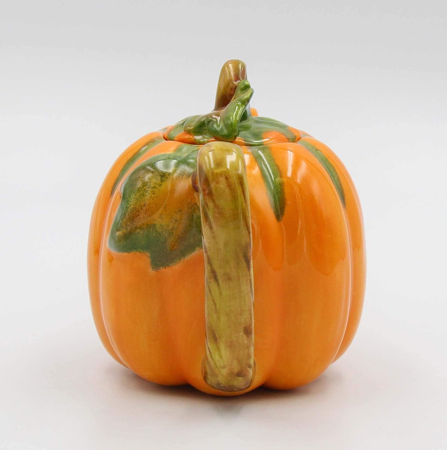Cosmos Gifts Fine Ceramic Pumpkin Teapot 8" L Multicolor