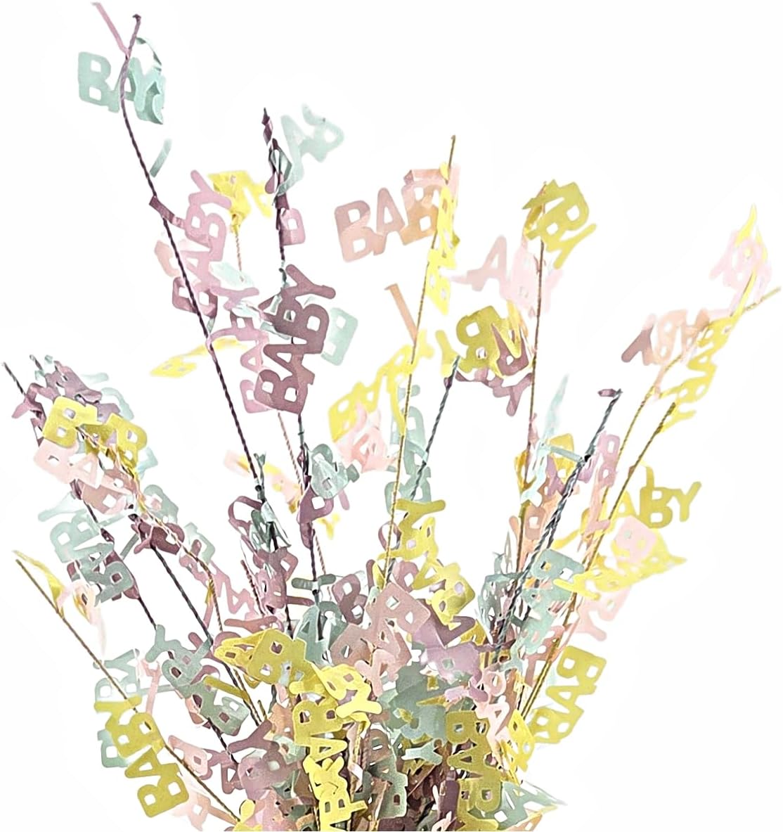 Pastel Multicolor Baby Shower Weighted Centerpieces, 2 Pieces