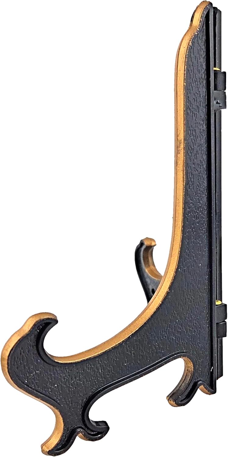 Party Favors Plus Plastic Display Easels Black Gold 5 Inch Set of 3