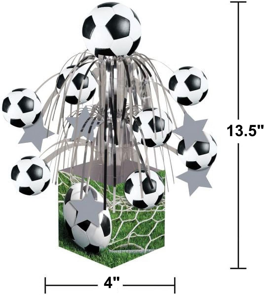 Soccer Mini Cascade Centerpiece 13.5 inch Tall, 2 Pieces