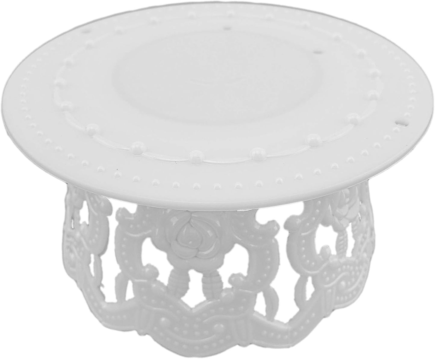 Party Favors Plus Plastic Cake Top Base Stand White 4.5 Inches