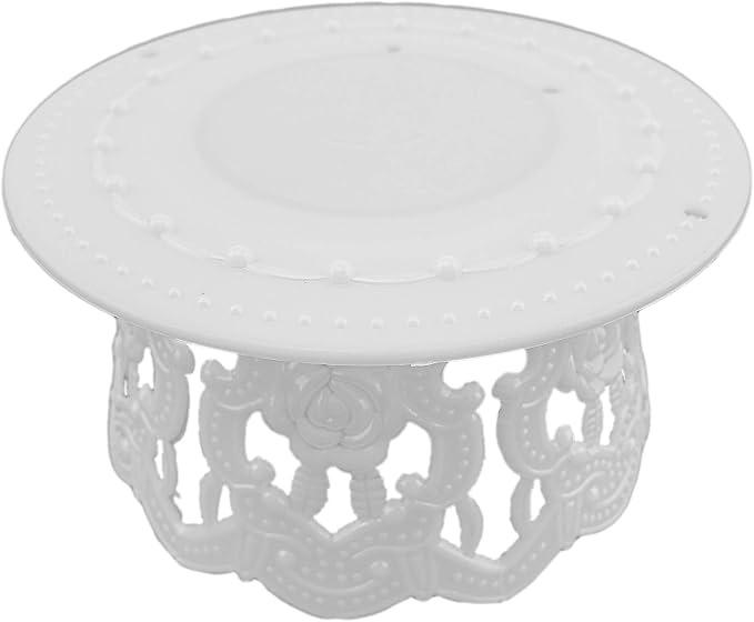 Party Favors Plus Plastic Cake Top Base Stand White 4.5 Inches
