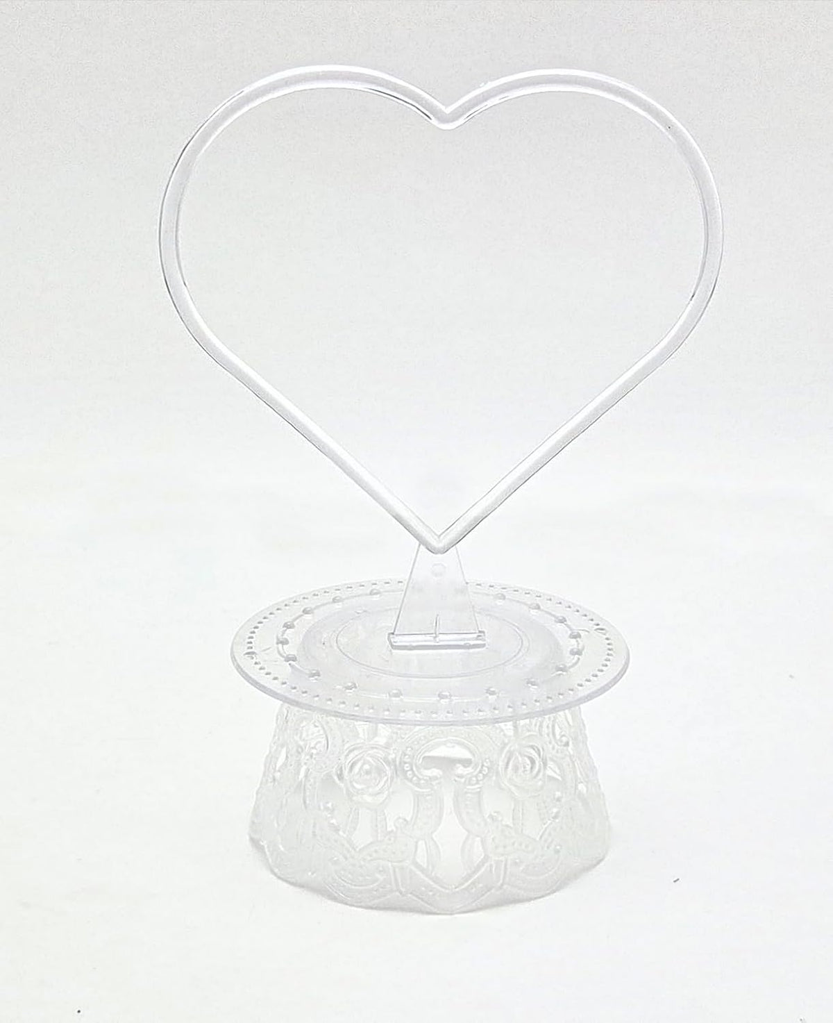 Clear Plastic Heart Craft Backdrop Stands, 6 Pieces