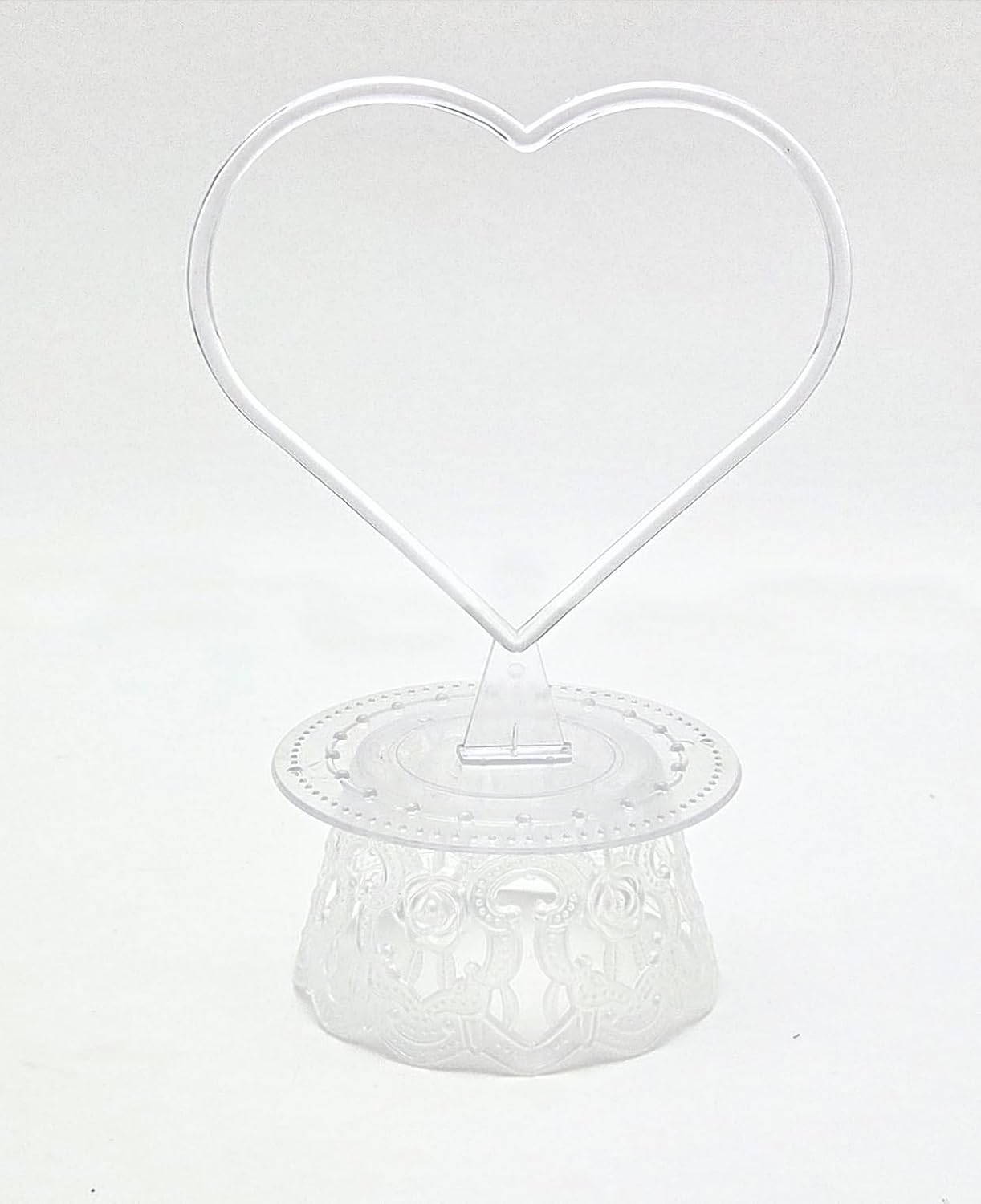 Clear Plastic Heart Craft Backdrop Stands, 6 Pieces