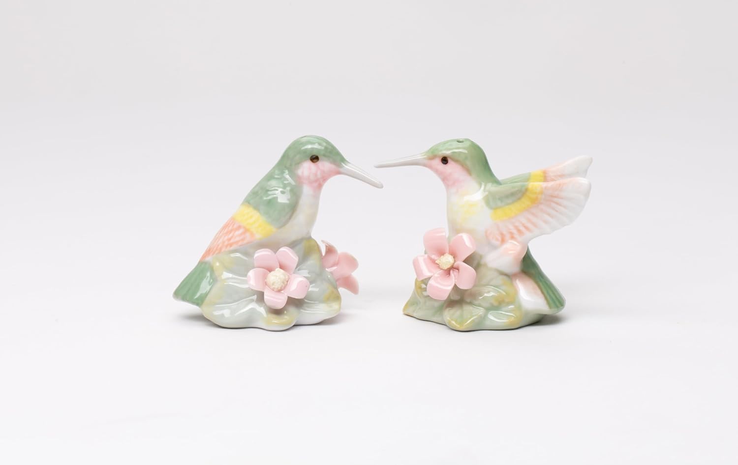 Appletree Design Hummingbird Bird Porcelain Salt & Pepper Shakers Set 3-1/8" L