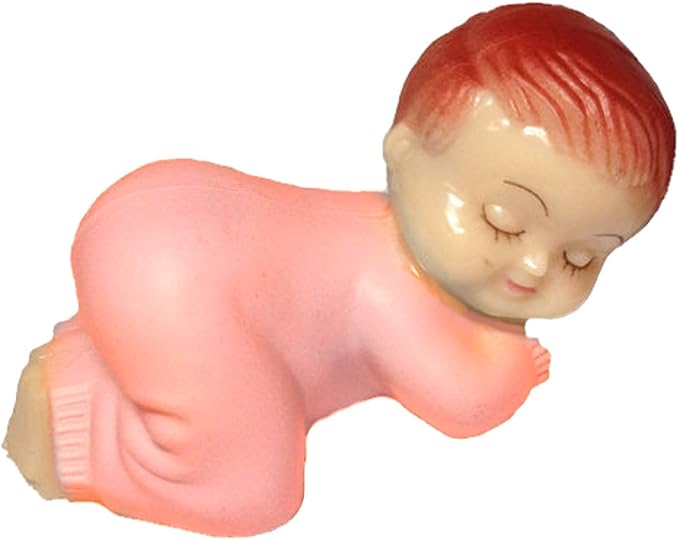 Party Favors Plus Plastic Sleeping Baby Shower Favors Pink 2.5 Inch 3 Count