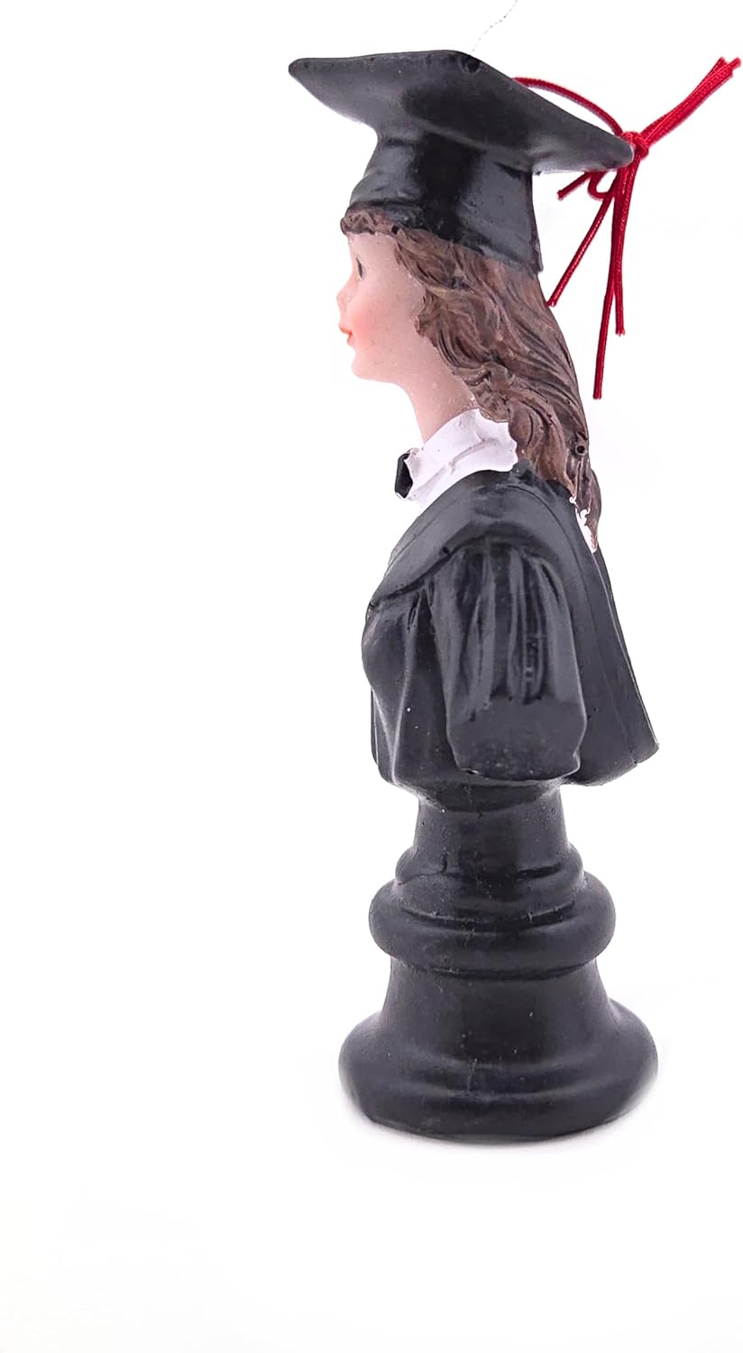 Party Favors Plus Polyresin Graduation Girl Bust Figurine Multicolor 4.75 Inch 2 Count