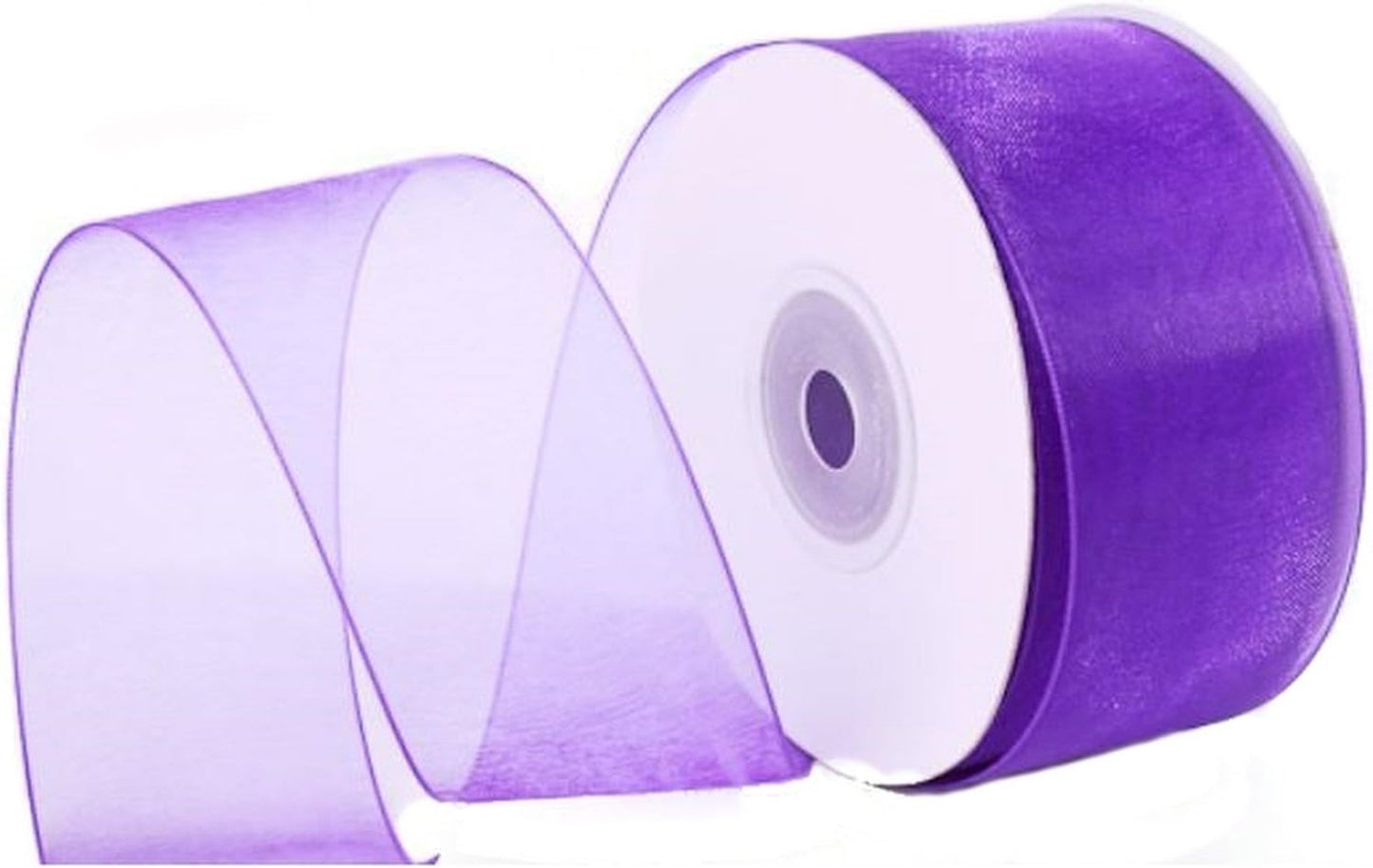 Creatice Purple Sheer Organza Nylon Ribbon 1.5in 25 Yards