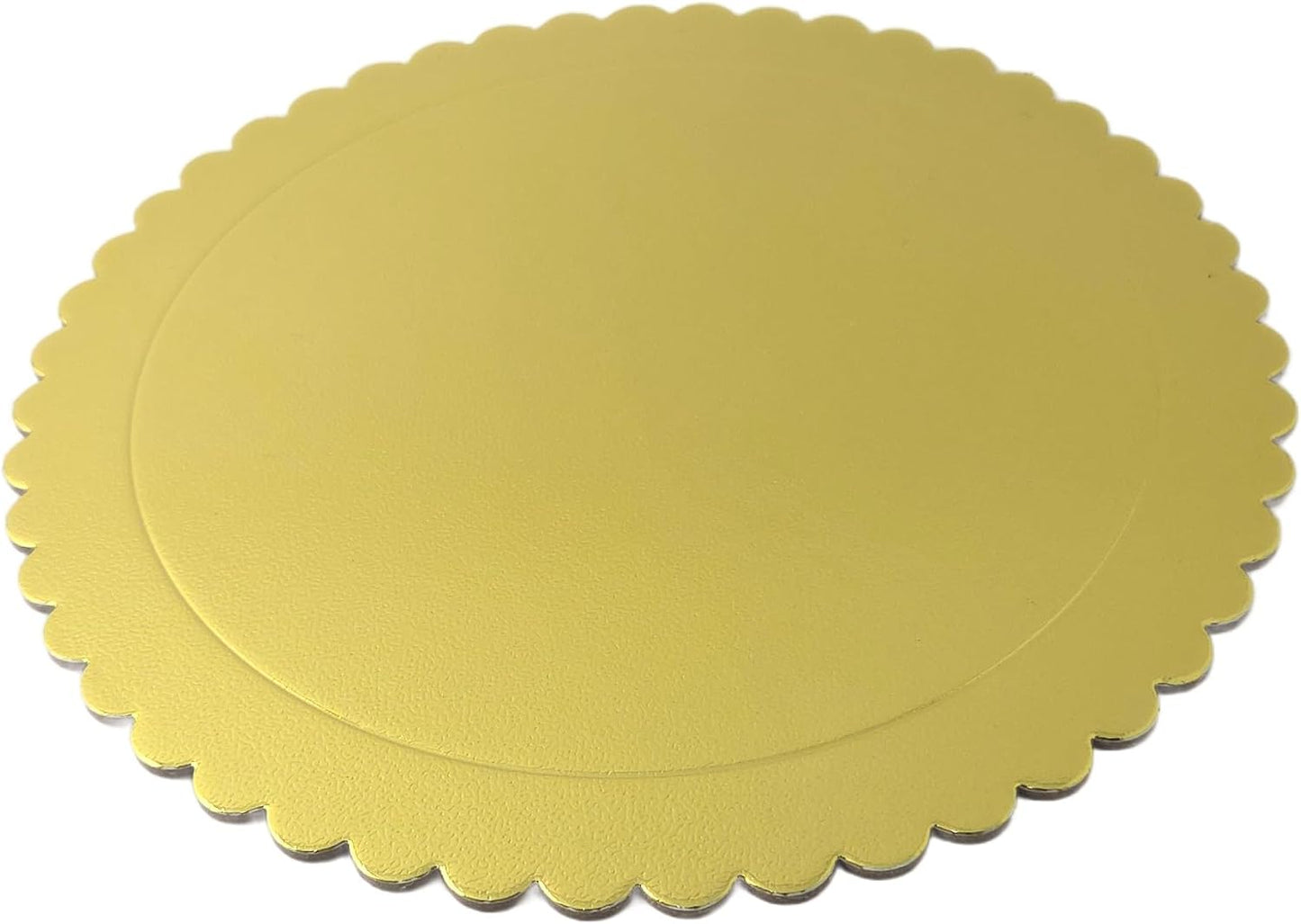 Party Favors Plus Gold Round Cake Boards Scalloped Edge Heavy Duty 10 Inch 5 Count