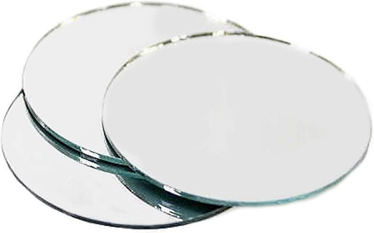 Party Favors Plus Silver Round Wall Mount Mirror 4 Inch 6 Count