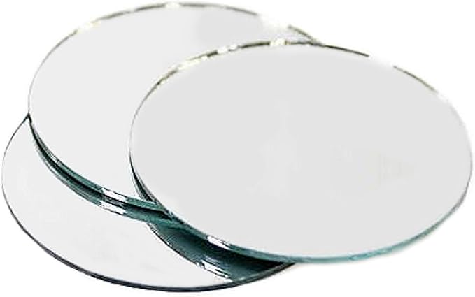 Party Favors Plus Silver Round Wall Mount Mirror 4 Inch 6 Count