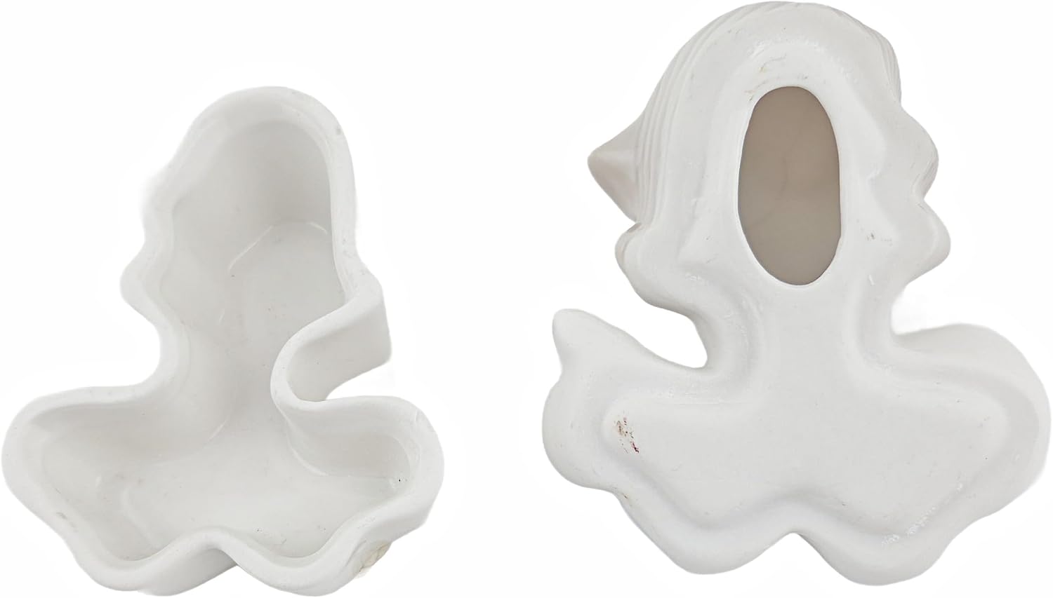 Party Favors Plus Porcelain Cherub Trinket Box White Blue Vintage 3.5 Inch
