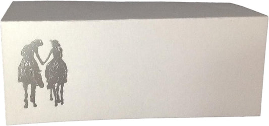Party Favors Plus Silver Romance Tent Style White Place Cards 100 Count
