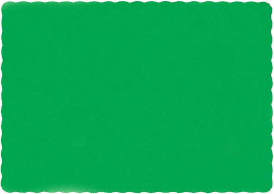 Party Favors Plus Green Paper Placemats 10 X 14 Inch Dinner Size 25 Count