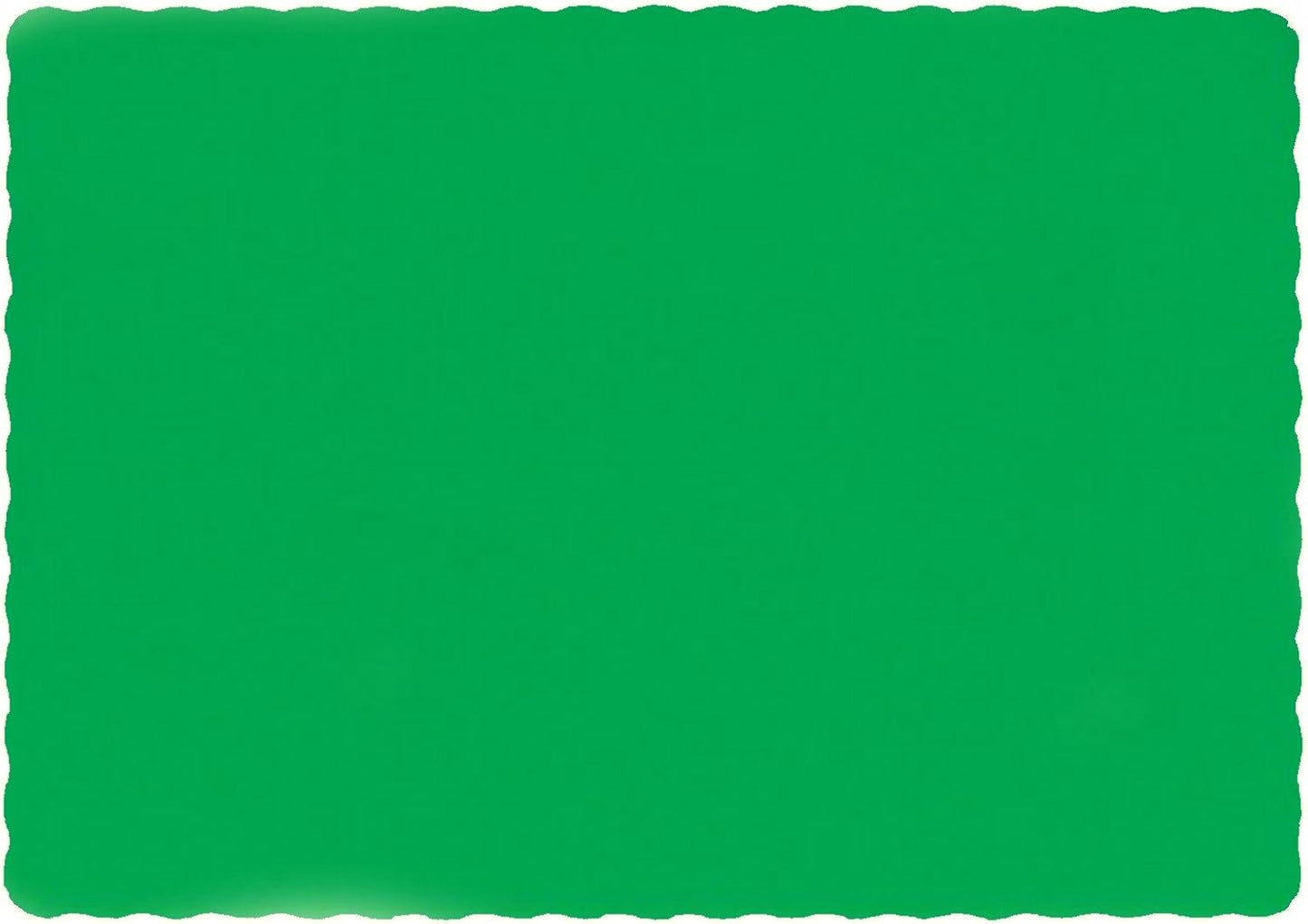 Party Favors Plus Paper Placemats Green Scalloped Edge 10x14 Inch 50 Count