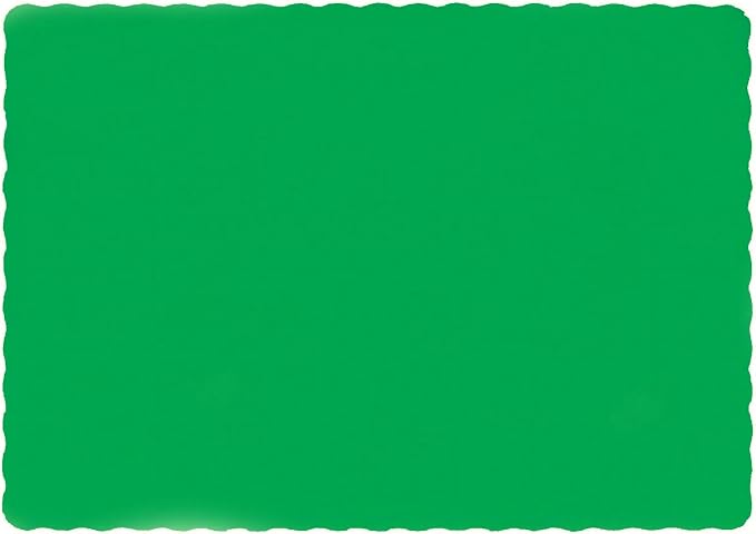 Party Favors Plus Green Paper Placemats 10 X 14 Inch Dinner Size 25 Count
