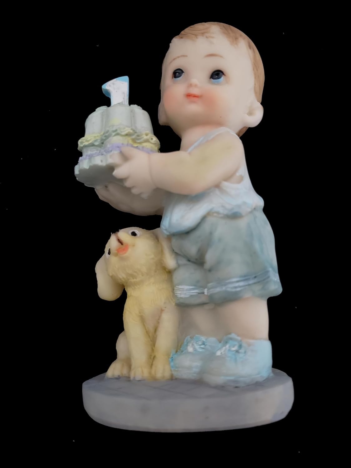 Party Favors Plus First Birthday Boy Figurine Blue 4.25 Inch 2 Count