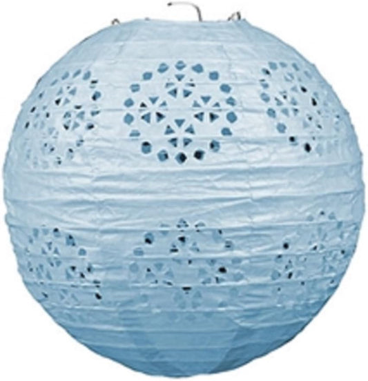 Party Favors Plus Light Blue Paper Lace Lanterns 3 Count