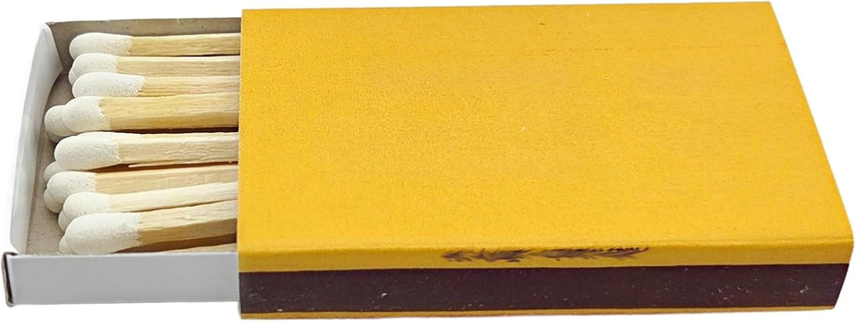 School Bus Yellow Wooden Matches White Tip Strike on Side 50 Pack