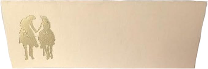 Party Favors Plus Gold Western Romance Tent Style Ivory Place Cards 100 Count