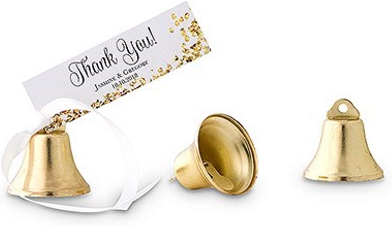 Party Favors Plus Gold Metal Wedding Bells with Clinkers 24 Count