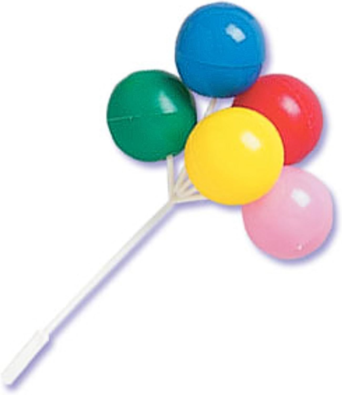 Party Favors Plus Mini Plastic Balloon Picks Multicolor 12 Count