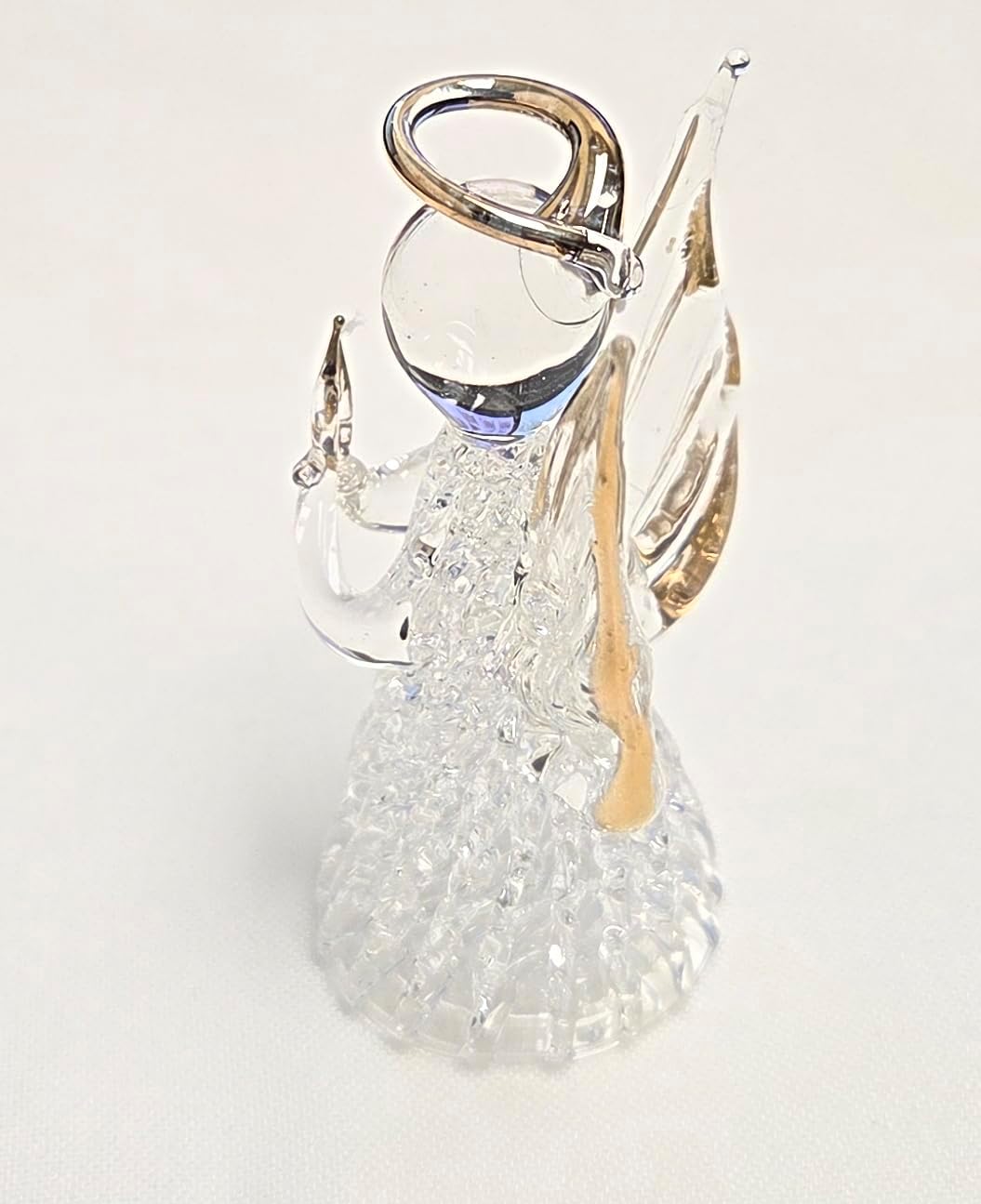 Party Favors Plus Crystal Praying Angel Figurine Gold Accents Clear Resin 2.5 Inch 3 Count