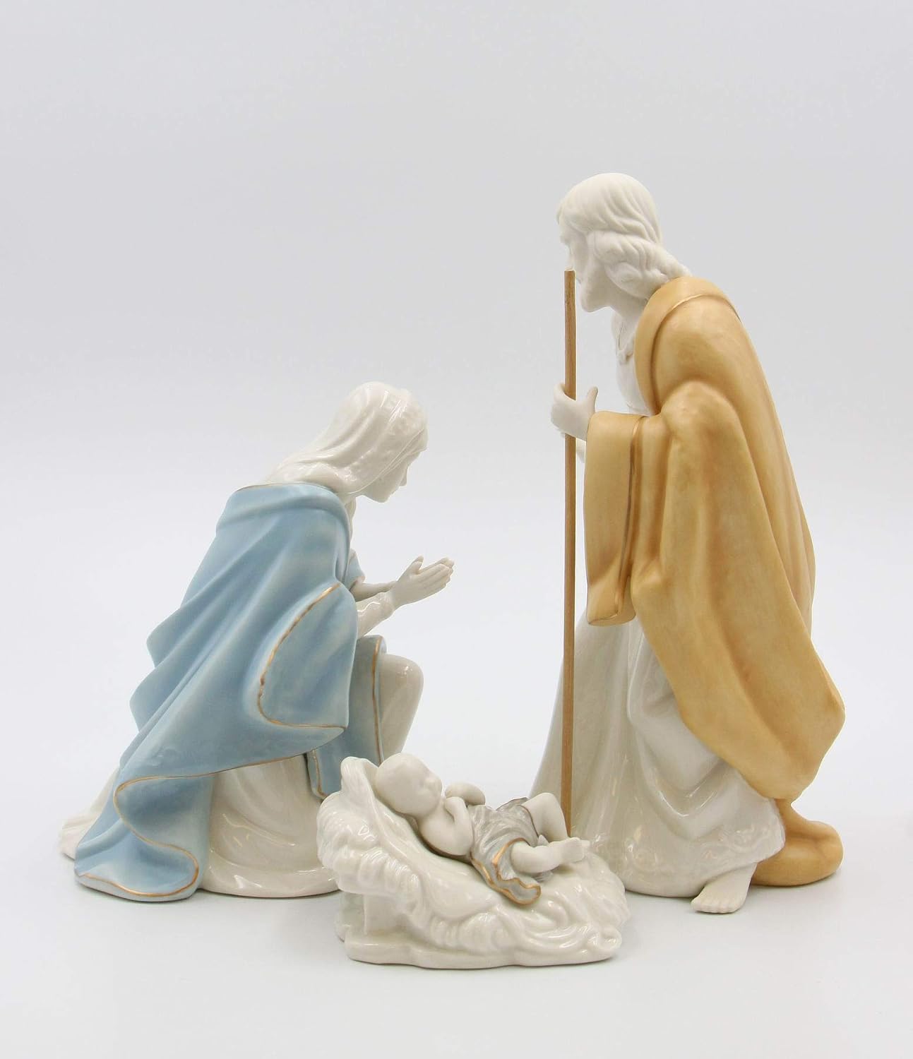 Cosmos Gifts Fine Porcelain Holy Family Nativity Set 10-1/2" H