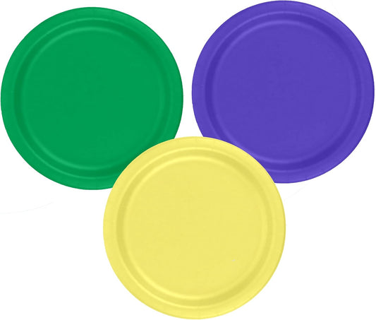 Party Favors Plus Multicolor Paper Plates 7 Inch 24 Count