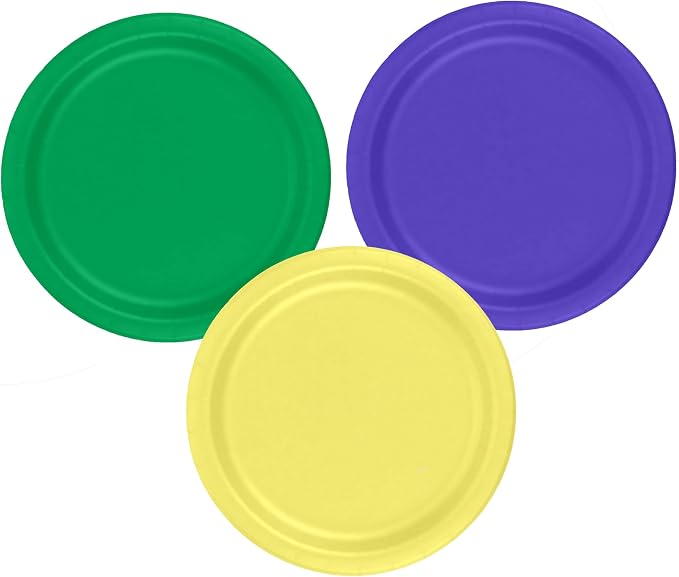Party Favors Plus Multicolor Paper Plates 7 Inch 24 Count