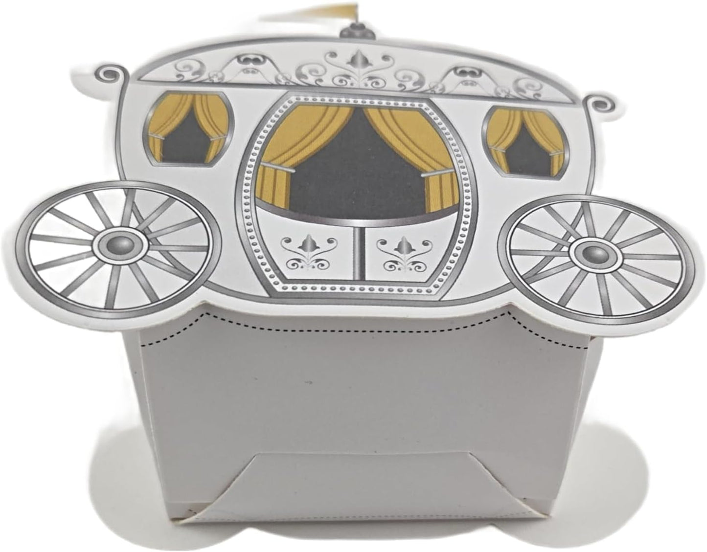 Party Favors Plus Cinderella Carriage-Shaped Favor Boxes 12 Pack