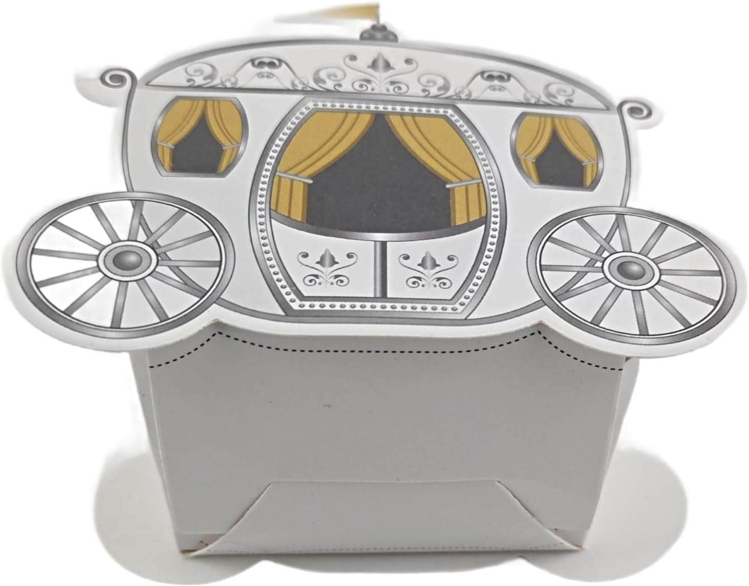 Party Favors Plus Cinderella Carriage-Shaped Favor Boxes 12 Pack