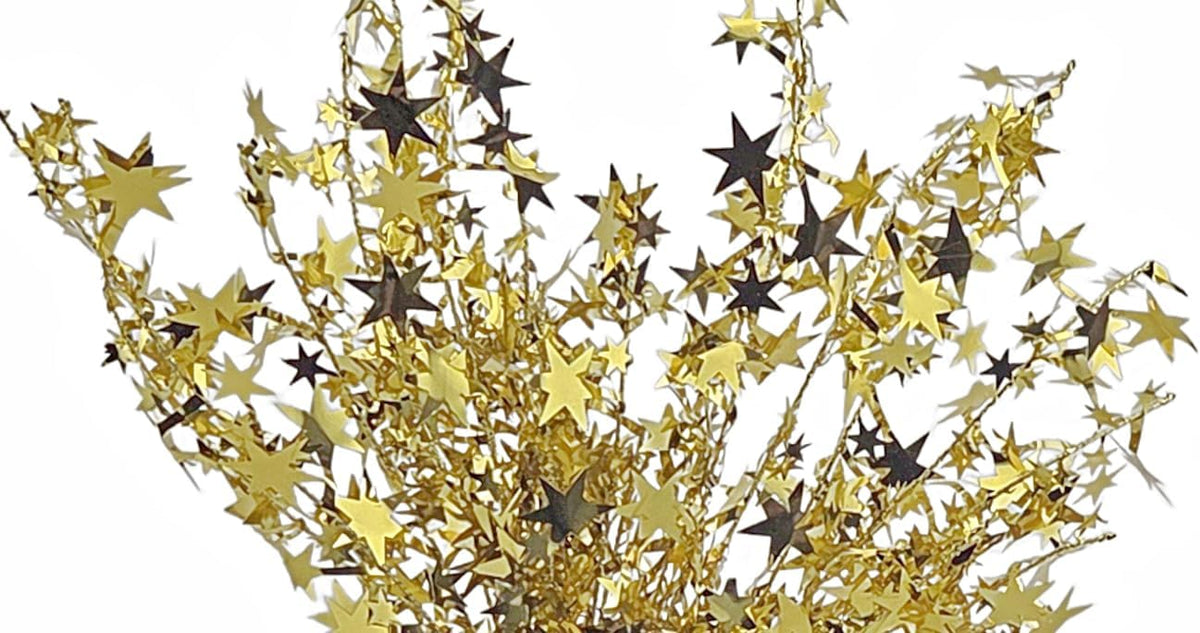Gold Stars Balloon Weight Centerpiece 38 cm, 2 Pack