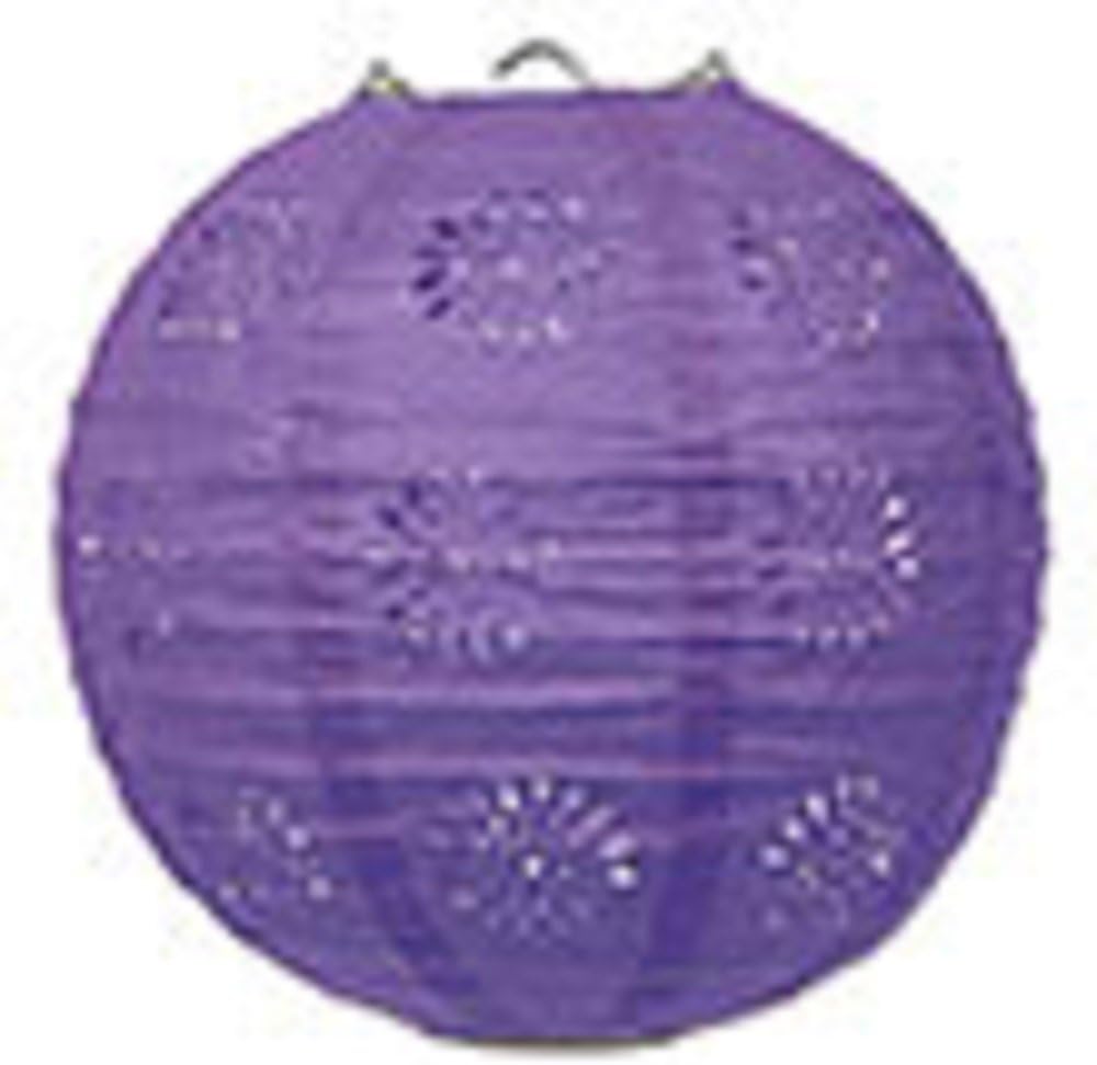 Party Favors Plus Purple Paper Lace Lanterns 3 Count
